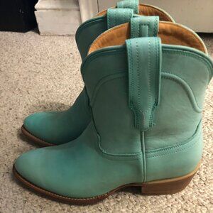 Tecovas The Penny Turquoise Bovine Size 7 / B-1 Average